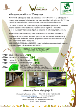 folleto albergues waingunga 2013