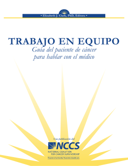 TRABAJO EN EQUIPO - National Coalition for Cancer Survivorship