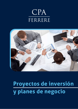 Folleto Proyectos de inversion y planes de negocio Baja