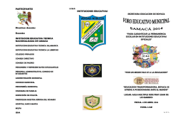 folleto def foro - Secretaría de Educación de Boyacá