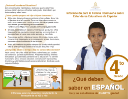 Información para la Familia Hondureña sobre Estándares Educativos