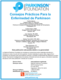 CONSEJOS PRáCTICOS PARA LA - National Parkinson Foundation