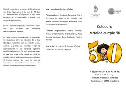 Folleto - Coloquio Mafalda