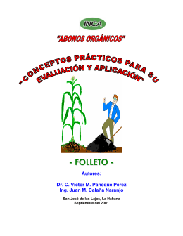 Edición Folleto Abonos orgánicos - Instituto Nacional de Ciencias