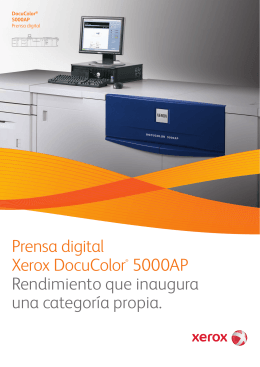 Folleto - DocuColor® 5000AP Prensa digital