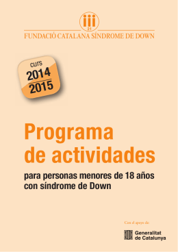 Descargar folleto  - Fundació Catalana Síndrome de Down