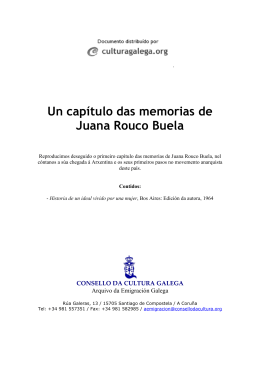 Un capítulo das memorias de Juana Rouco Buela