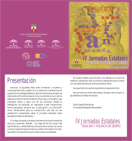 folleto IV jornadas estatales 2011