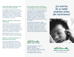 Jackson CAre Connect folleto dental prenatal