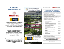 folleto de MAPFRE - Servicio de Gestión Académica