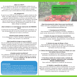 folleto nuevo rut (int) - Dirección de Agricultura y Contingencias