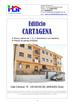 folleto CARTAGENA - Inmobiliaria Las Navas