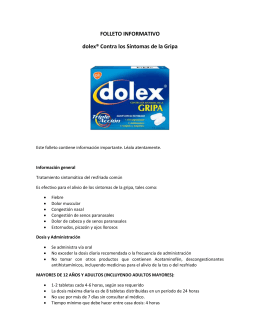 FOLLETO INFORMATIVO dolex® Contra los Síntomas de la Gripa