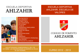 folleto escuela deportiva ahlzahir