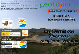 Folleto Geolodia 11 Balears - Sociedad Geológica de España