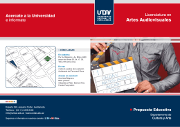folleto artes audiovisuales - Universidad Nacional de Avellaneda