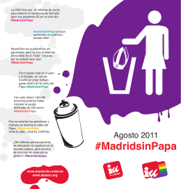 #MadridsinPapa