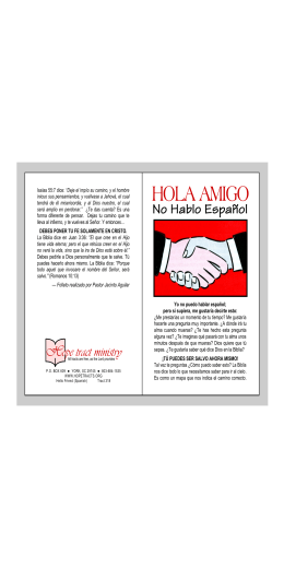 HOLA AMIGO - Hope Tract Ministry