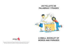 un folleto de palabras y frases a small booklet of words and phrases