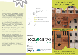 folleto jornadas - Ecologistas en Acción