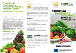 Folleto informativo - Sociedad Española de Agricultura Ecológica
