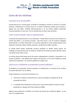 Carta de las víctimas - Office of the Director of Public Prosecutions