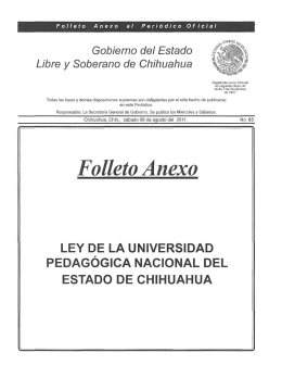 ley de la universidad pedagógica nacional del estado de chihuahua