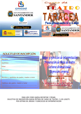 Folleto Taracea 2009-2010 cara A y B