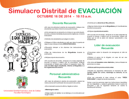 folleto SIMULACRO - Universidad Distrital Francisco Jose de