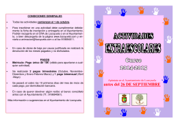 folleto extraescolares 14-15 - Ayuntamiento de Lozoyuela, Navas y