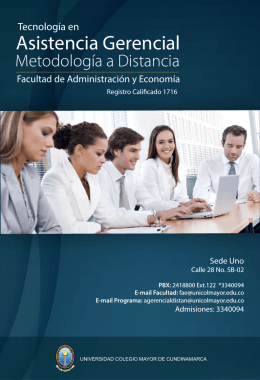 folleto programa - Universidad Colegio Mayor de Cundinamarca