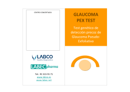 Folleto Glaucoma PEX Test