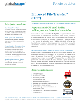 Folleto de datos Enhanced File TransferTM (EFTTM)