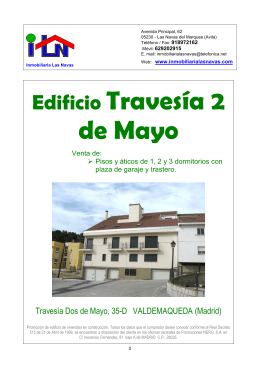 folleto DOS DE MAYO - Inmobiliaria Las Navas
