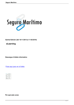 Seguro Marítimo - Instituto Marítimo Español