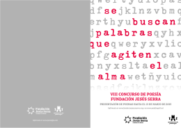 Descargar folleto - VIII Concurso de Poesía Fundación Jesús Serra