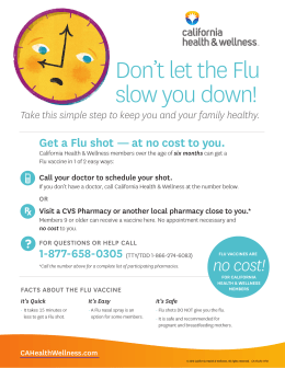 CAHW - CA Flu Flyer / Gripe Folleto