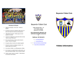 Bayamón Fútbol Club Folleto Informativo