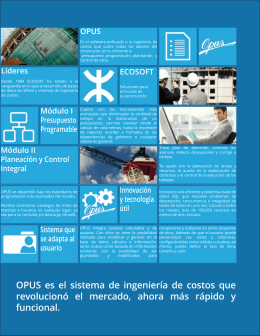 Folleto de OPUS 2014 en PDF