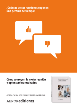 folleto promocion libro reuniones - Palmira López