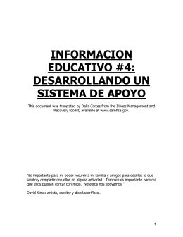 Informacion Educativo #4: Desarrollando Un Sistema De Apoyo