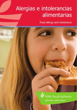 el folleto de alergia e intolerancia alimentaria.