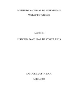 historia natural de costa rica - Instituto Nacional de Aprendizaje