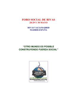 folleto foro - Foro Social Mundial de Madrid