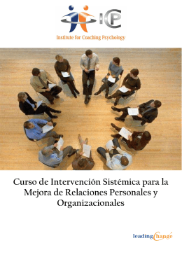 Folleto Curso Sistemico DS V2 - Institute for Coaching Psychology
