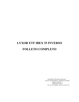 LYXOR ETF IBEX 35 INVERSO FOLLETO