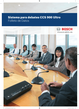 Sistema para debates CCS 900 Ultro Folleto de Datos