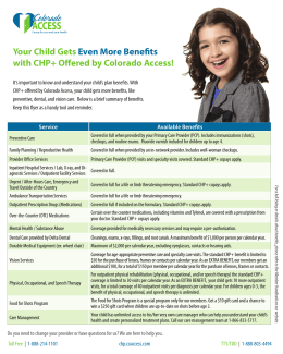 Your Child Gets Even More Benefits with CHP+