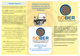 folleto corporativo.cdr - SOBER, Consultoria de Ingenieria Civil