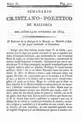 Semanario Cristiano Político de Mallorca Tomo III